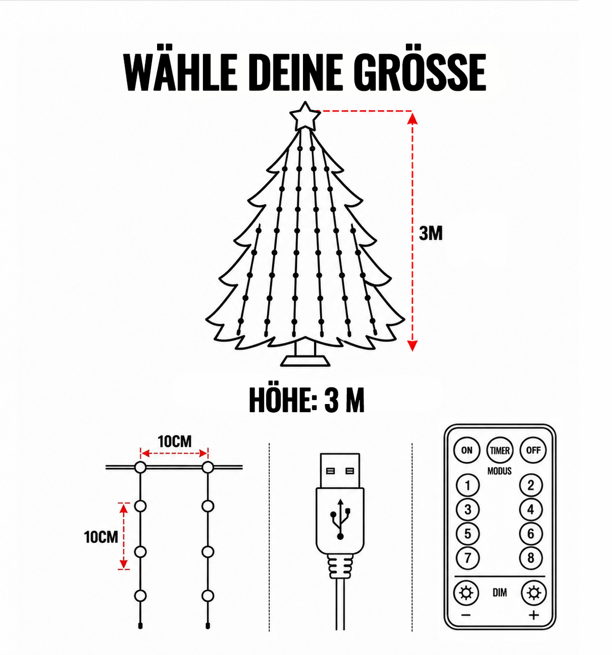 🍁💖Intelligente RGB-LED-Lichterkette | 🧱 Deine festliche Lichtshow – steuerbar per Smartphone