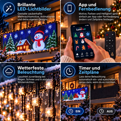 🍁💖Intelligente RGB-LED-Lichterkette | 🧱 Deine festliche Lichtshow – steuerbar per Smartphone