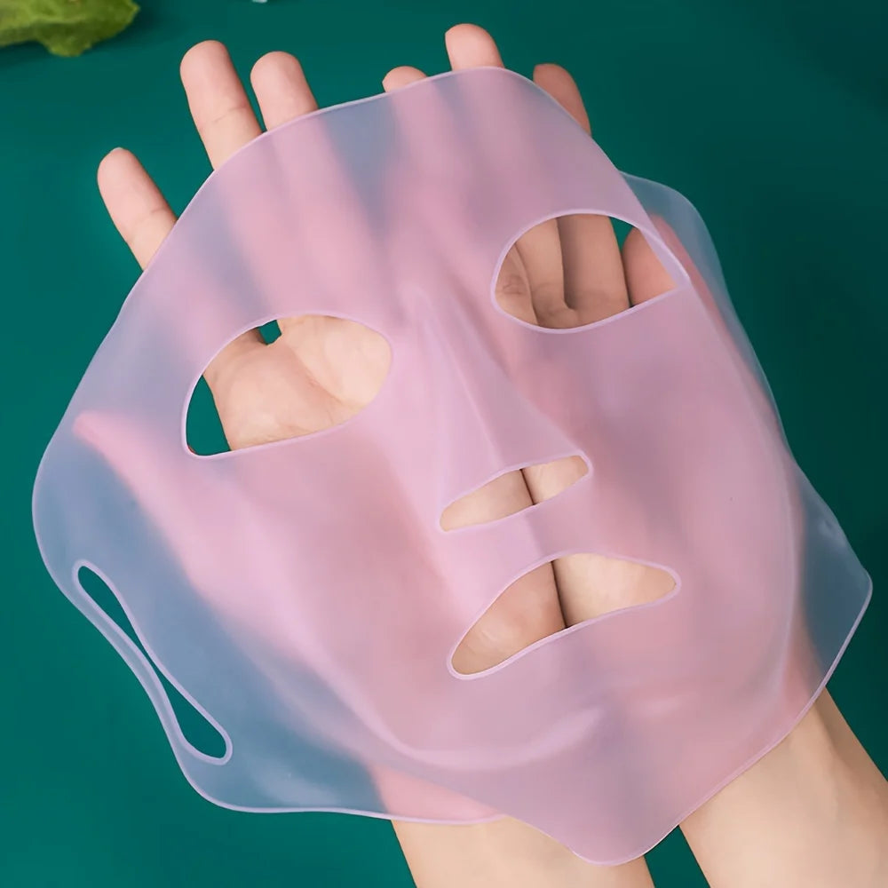 1pcs Silicone Facial Mask Moisturizing Mask Cover Anti-evaporation Beauty Facial Tool Reusable Mask Fixing Cover